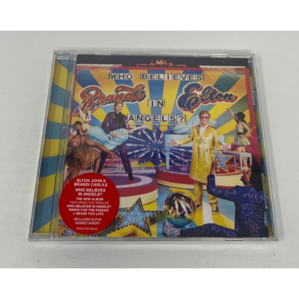 Elton John & Brandi Carlile - Who Believes in Angels? Music CD Signed Art Card